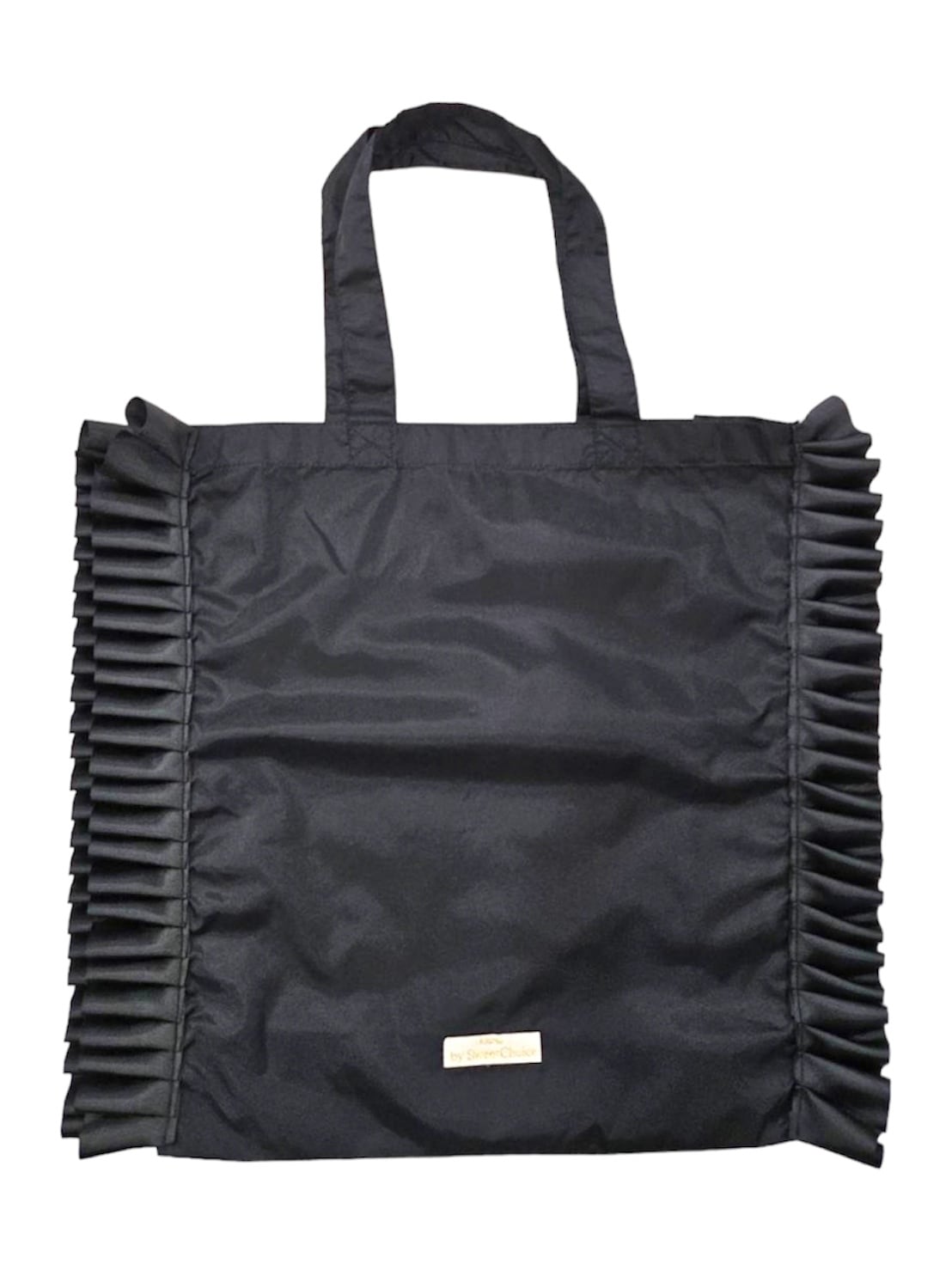 新品　TO BE CHIC フリルトートバック　黒　送料込み トゥービーシック フリル付きブラックトートバッグ 黒 最 安値