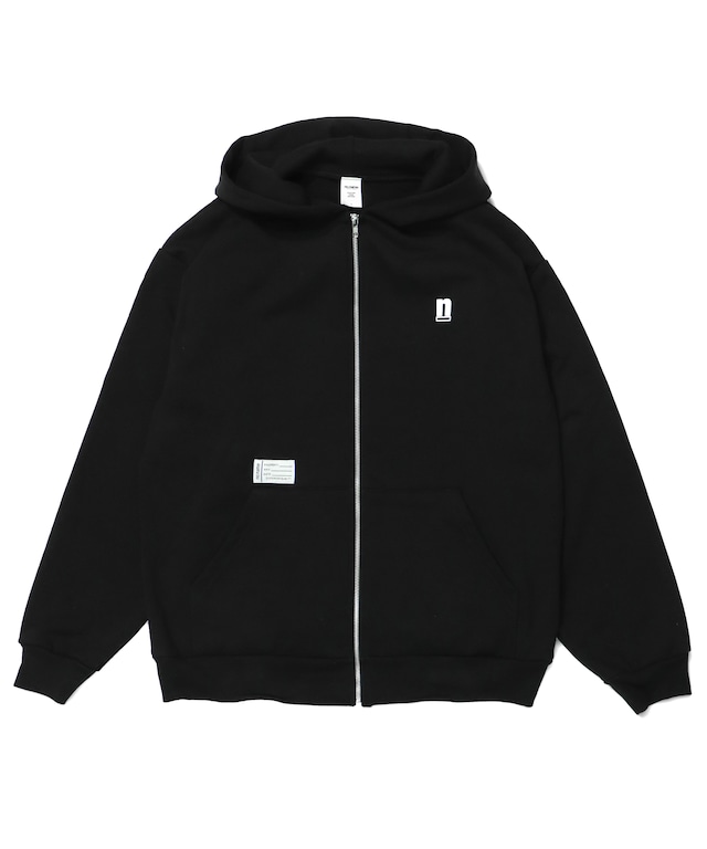 14oz Zip Hoodie / BLACK