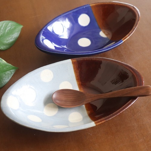 益子焼 えのきだ窯 カレー皿 小 Mashiko-yaki  Curry bowl #485