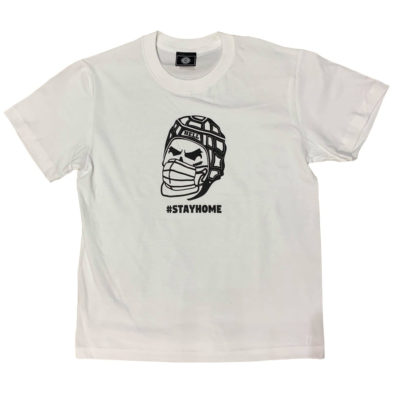 RUGBY SKULL STAYHOME TShirt White Island Style Tokyo