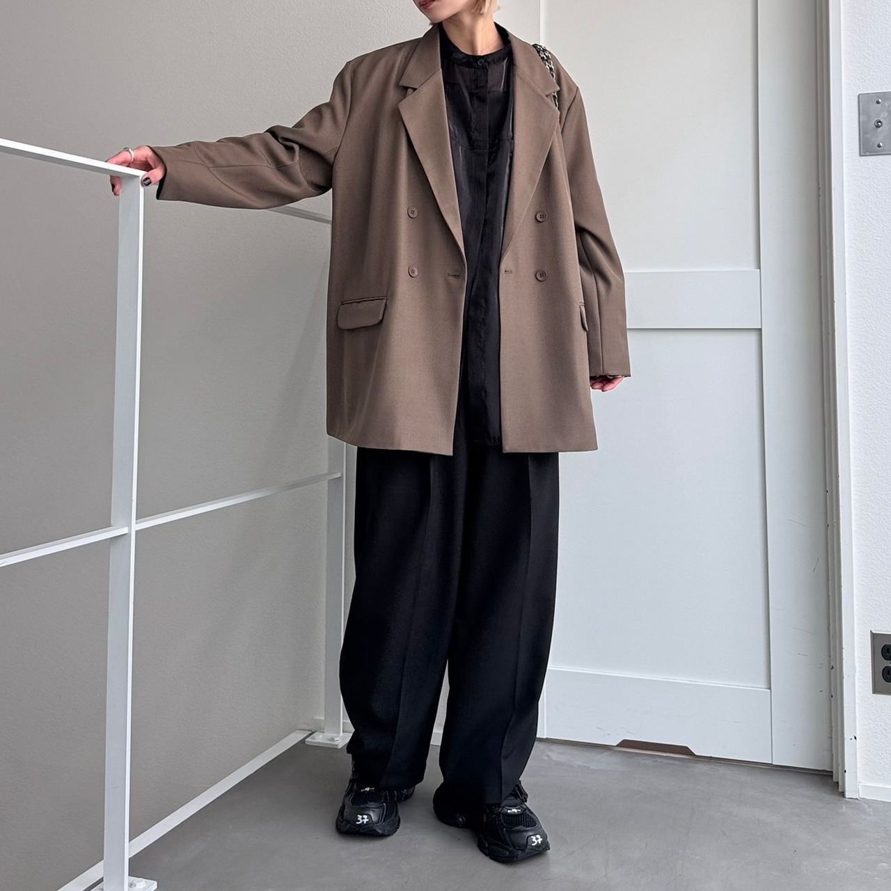 【鹿児島先行販売】ダブルオーバーテーラードJK/モカ