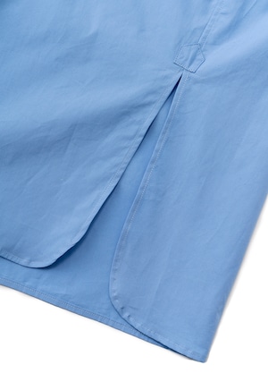 フレンチ五分袖オーバーサイズシャツ（ブルー）