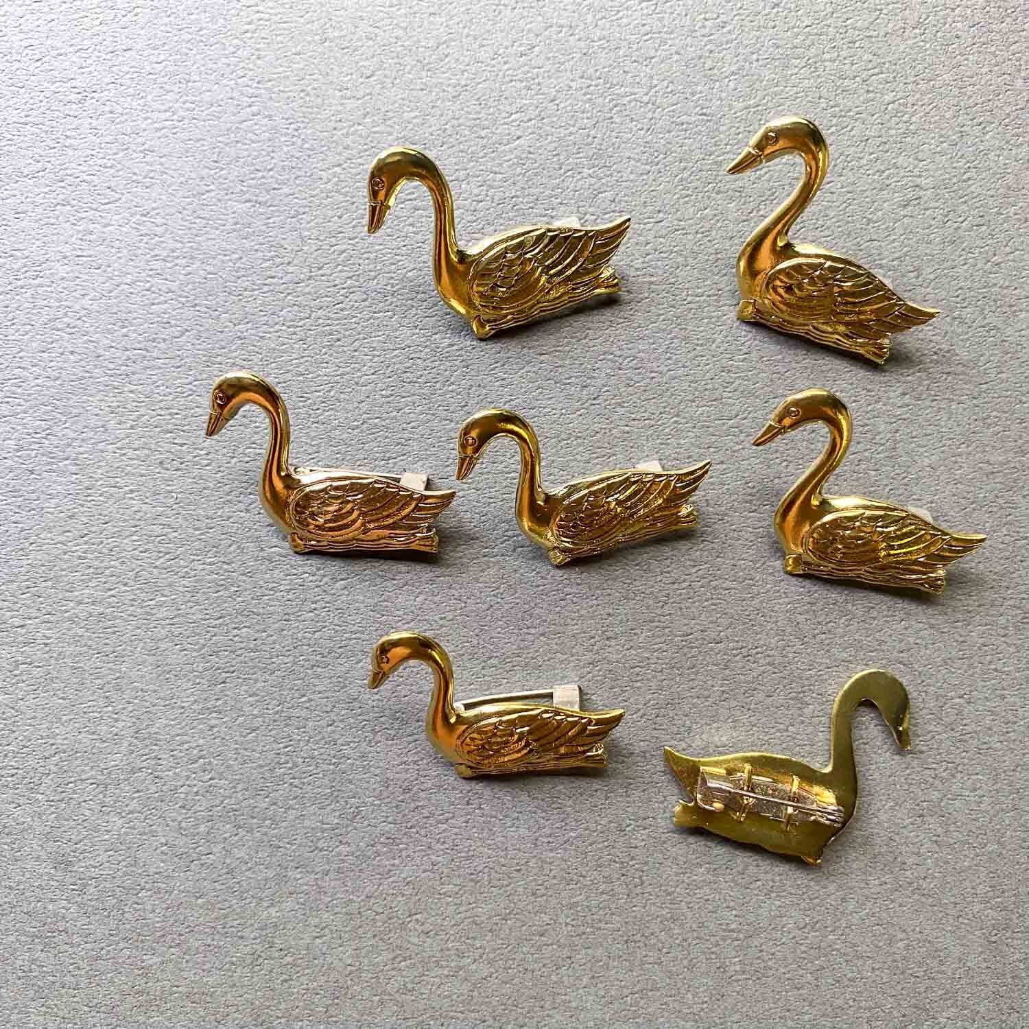 再入荷〉白鳥のオリジナル真鍮ブローチ | Dua-アクセサリーパーツショップ