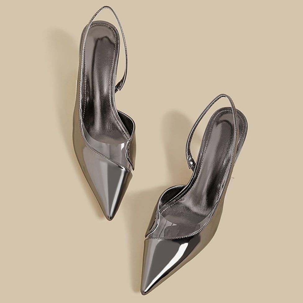 metallic strap shose / l0380