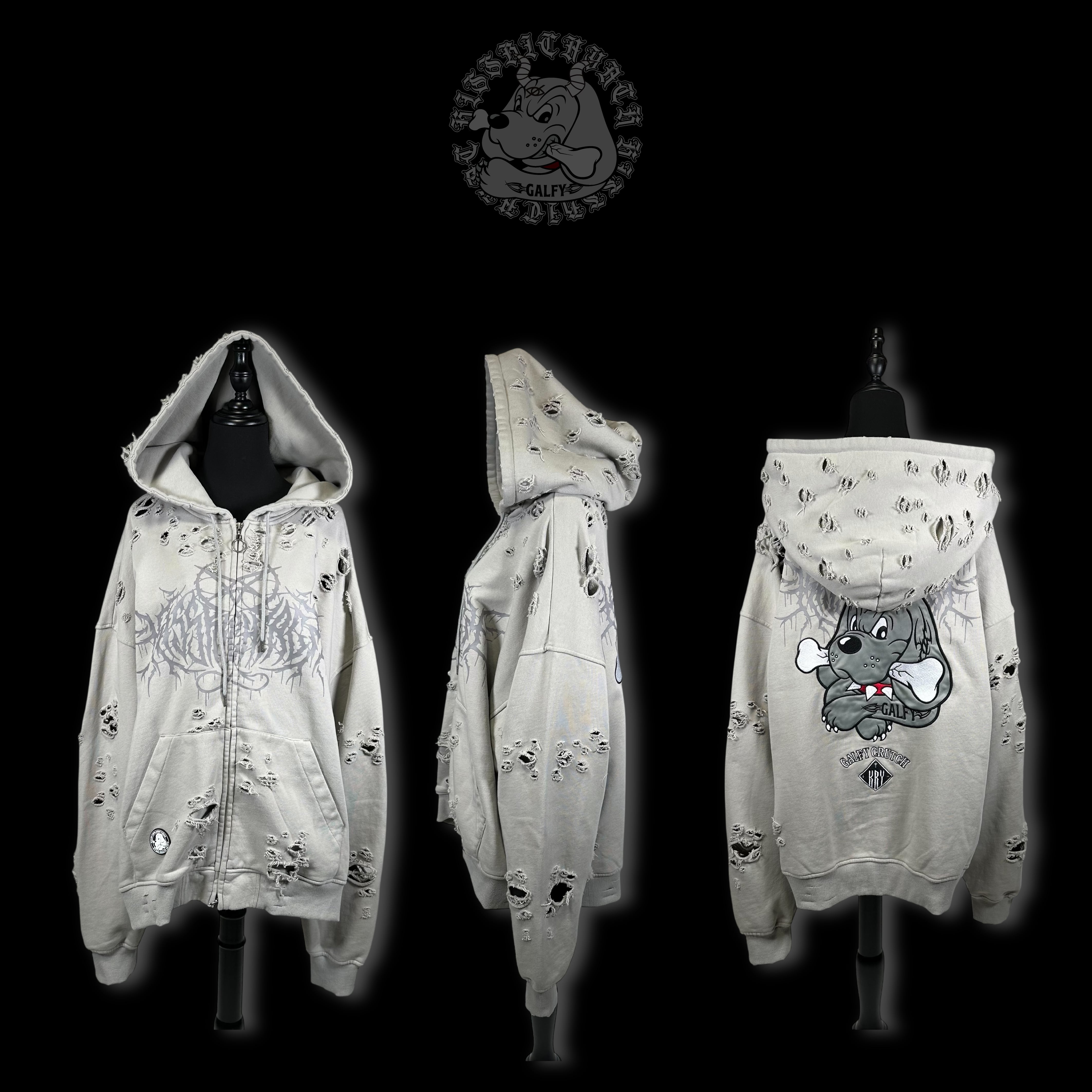 予約】「ブリーチぼろぼろパーカー」 | KRY clothing