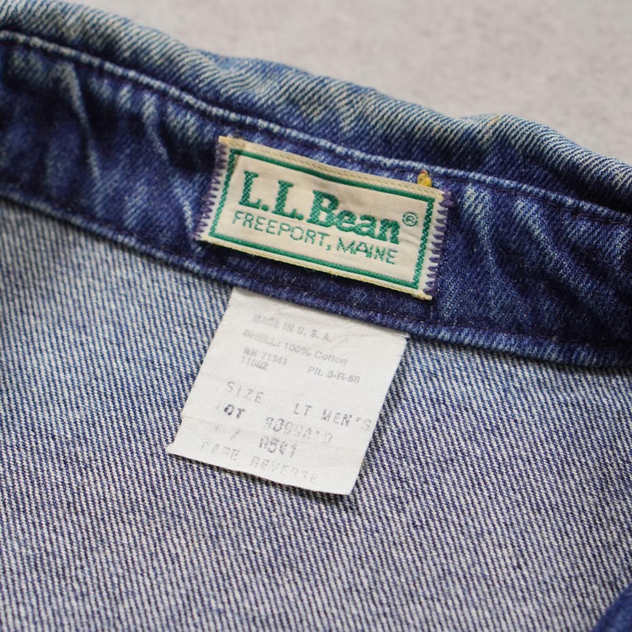 80s L.L.Bean Denim Harrington jacket "made in USA" L 古着 - 6
