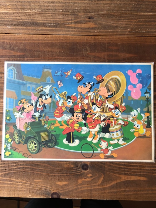 Disney Vinyl Place Mat ''Mickey&Friends'' / ランチョンマット プレースマット ミッキー ミニー 地図 map ビンテージ