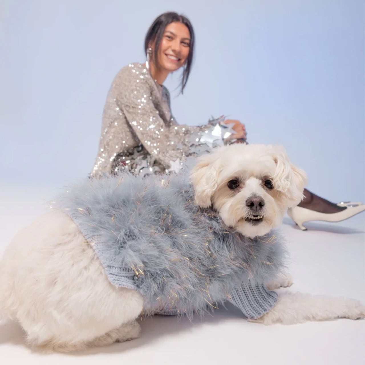 Christian Cowan Holiday Glitz Jumper(Periwinkle) / maxbone