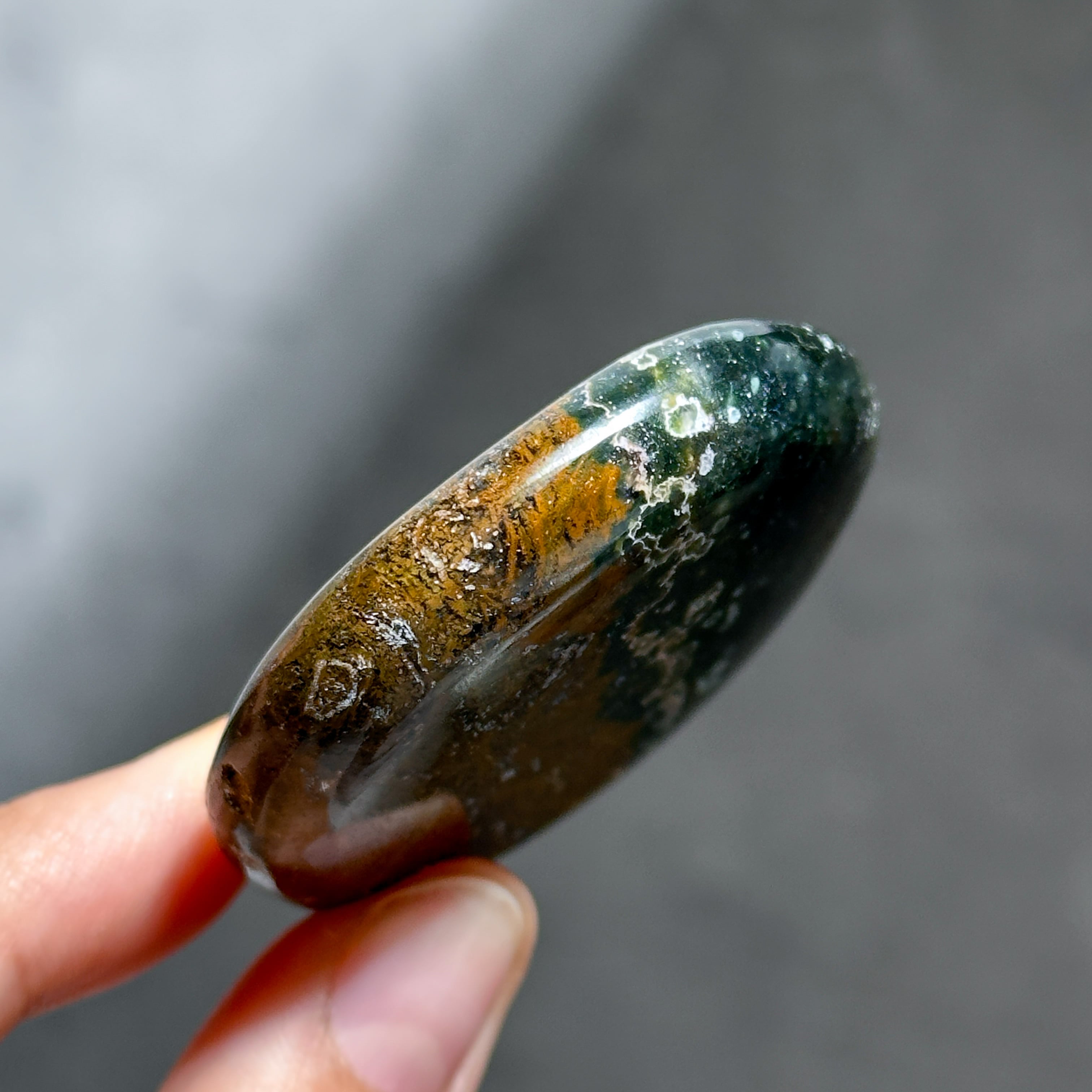 オーシャンジャスパー パームストーン33◇ Ocean Jasper ◇天然石