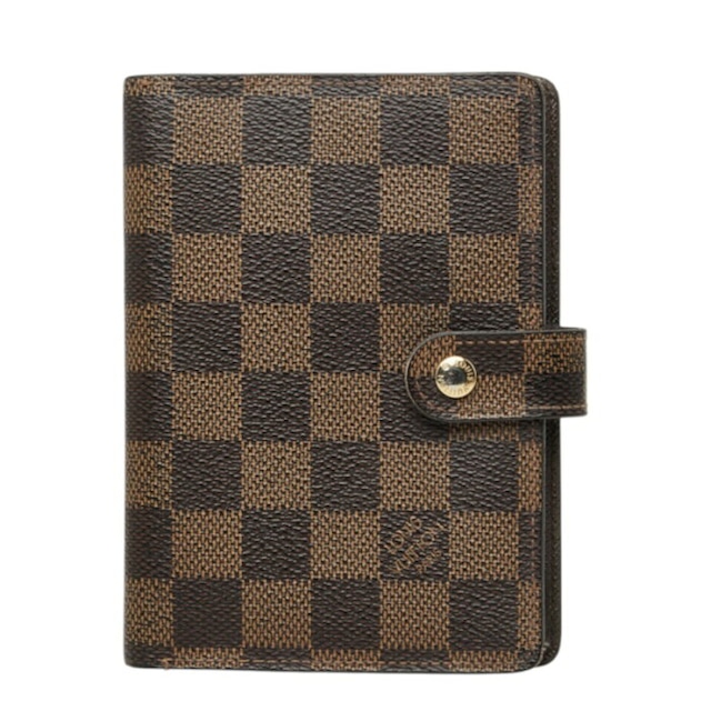 ルイ ヴィトン ダミエ アジェンダPM 手帳カバー R20700 ブラウン PVC レザー レディース LOUIS VUITTON 中古