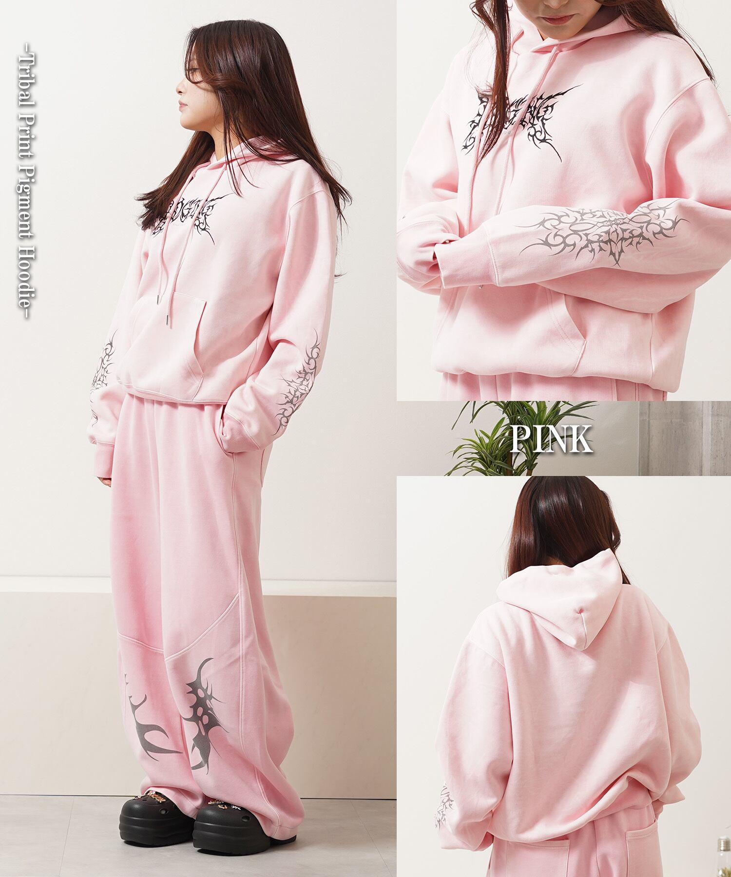 ◇トライバル柄 ピグメントフーディー◇gt-6702162 | 1111clothing