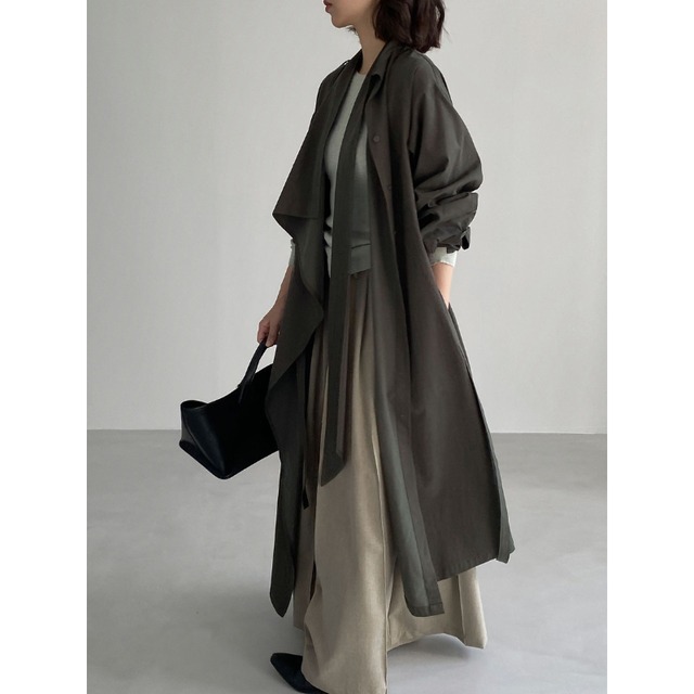neck tie long coat　103104