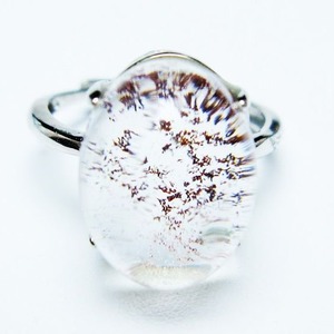 ガーデンクォーツ 指輪 ガーデン水晶 リング フリーサイズ 13号 一点物 メール便可 [M便 1/20] 115-6870