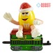 M&M's 2005 クリスマス・トレイン・トッパー サンタハット ピーナッツイエロー 車掌車グリーン