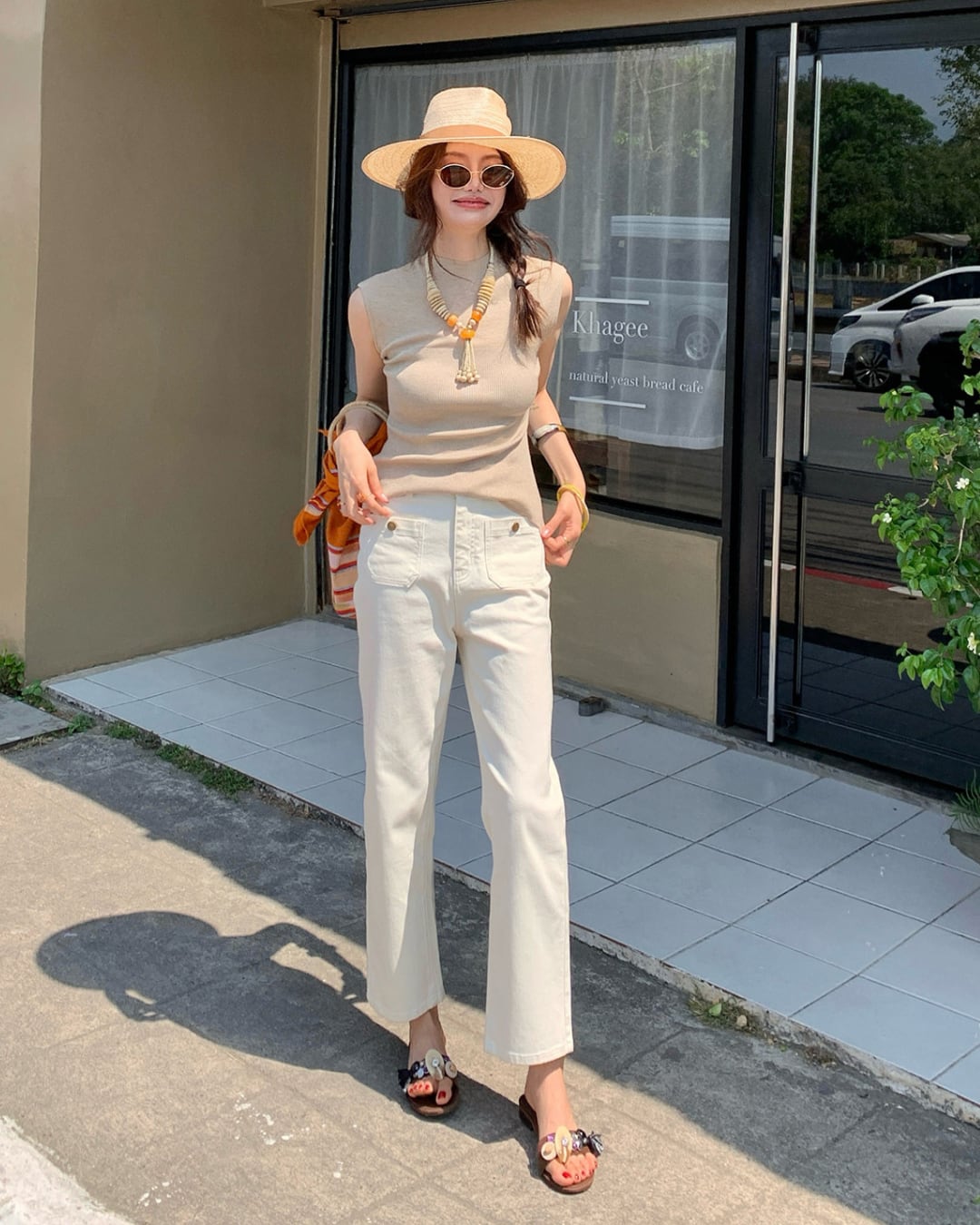 フロントポケットデザインストレートデニムパンツ S26121