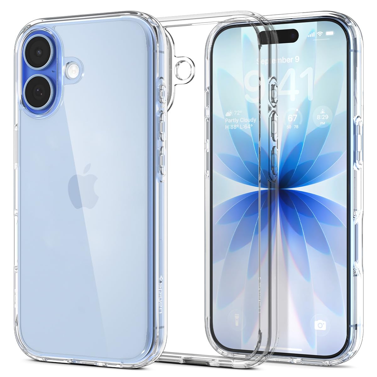 Spigen 【創業18年の技術力】 iPhone 17 ケース 米軍MIL規格 クリア 透明 ストラップホール 耐衝撃 ウルトラ・ハイブリッド (クリスタル・クリア) ACS10080