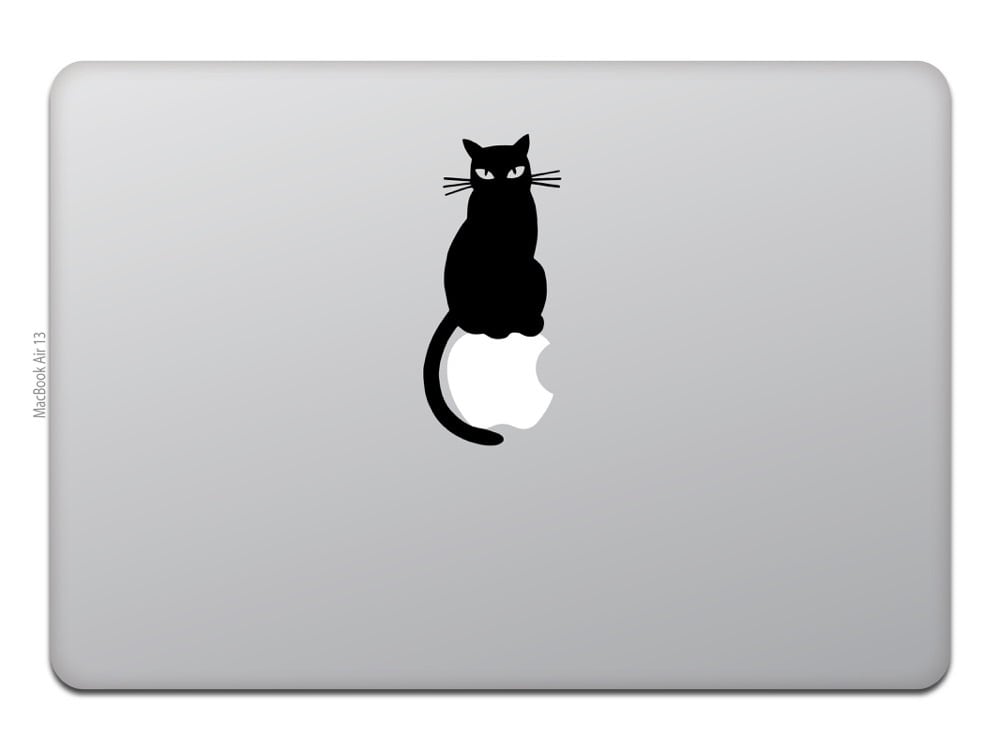 MacBook Air シルバー 猫のステッカー付き