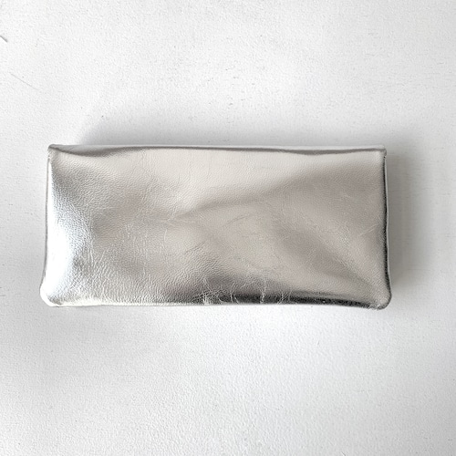 【COSMIC WONDER】Fulgent silver and white gold leather wallet/ 19CW83105-3