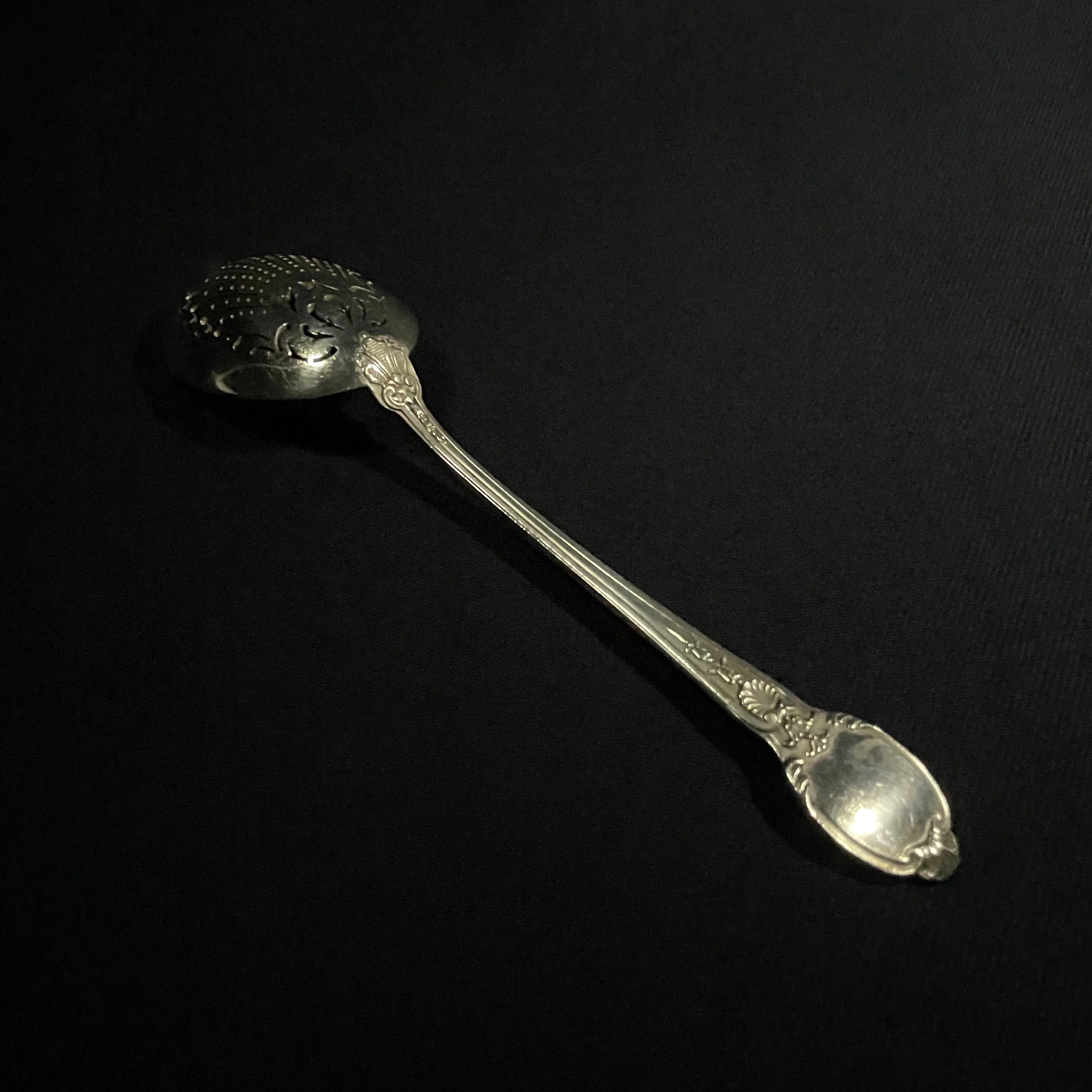 クリストフルシルバーフランスアンティークシュガーシフター大型