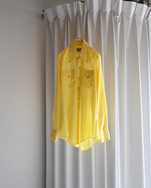 【VINTAGE】yellow western shirt