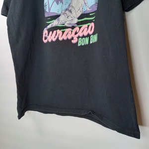 TROTOIQS　クルーネック　プリントTシャツ　アニマルプリント　半袖　L