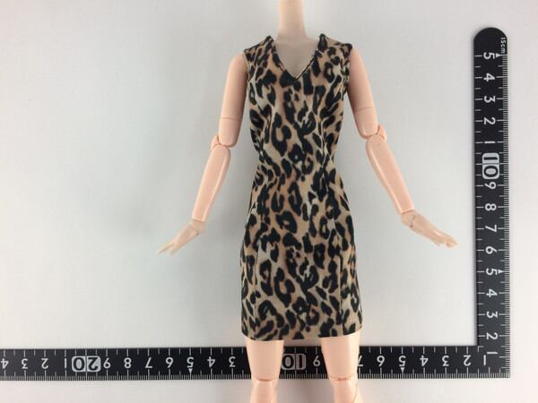 ドール服 1/6 女性用27 ヒョウ柄ドレス - 画像1