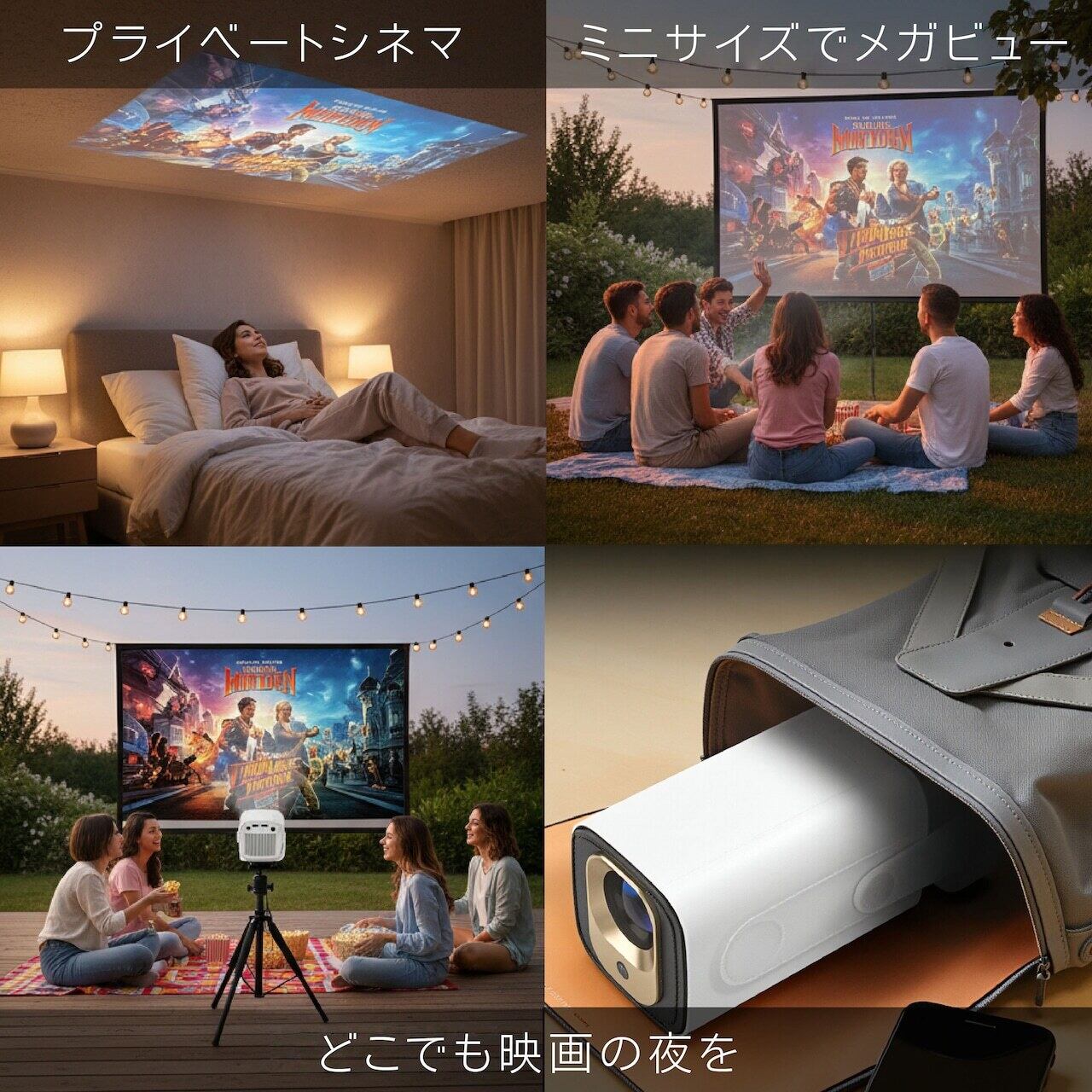 Z26-1 .【1080P・Wi-Fi 6搭載】スマートプロジェクター 超短焦点 0.8:1