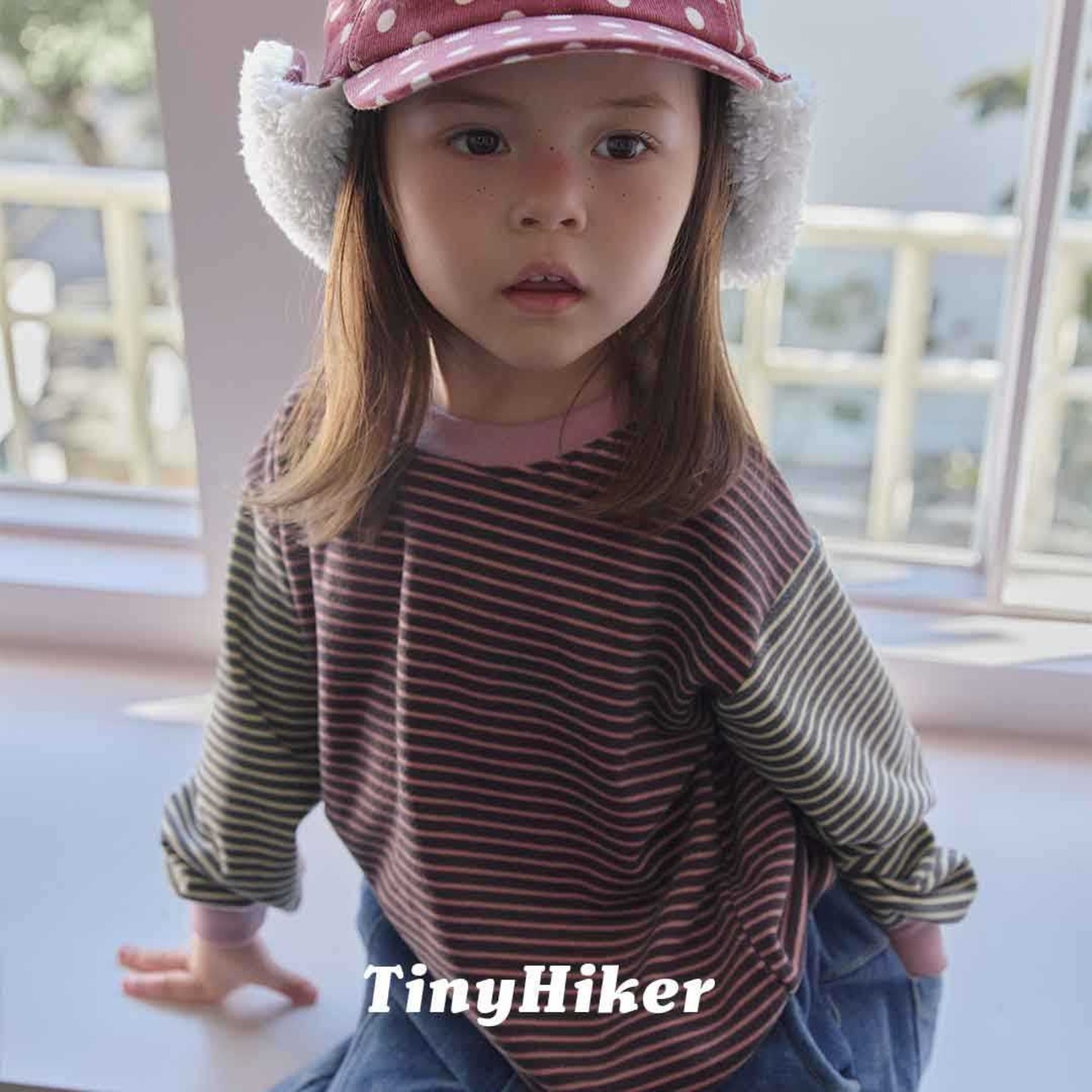 〖取寄〗韓国子供服 / 26winter / TinyHiker / マゴストライプT / キッズ *XS~XL*