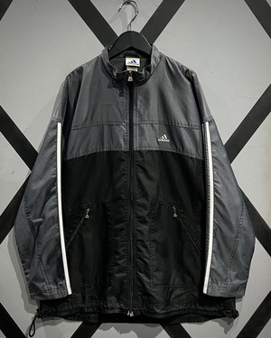【X VINTAGE】90’s “adidas” Metallic Silver Switching Loose Track Jacket