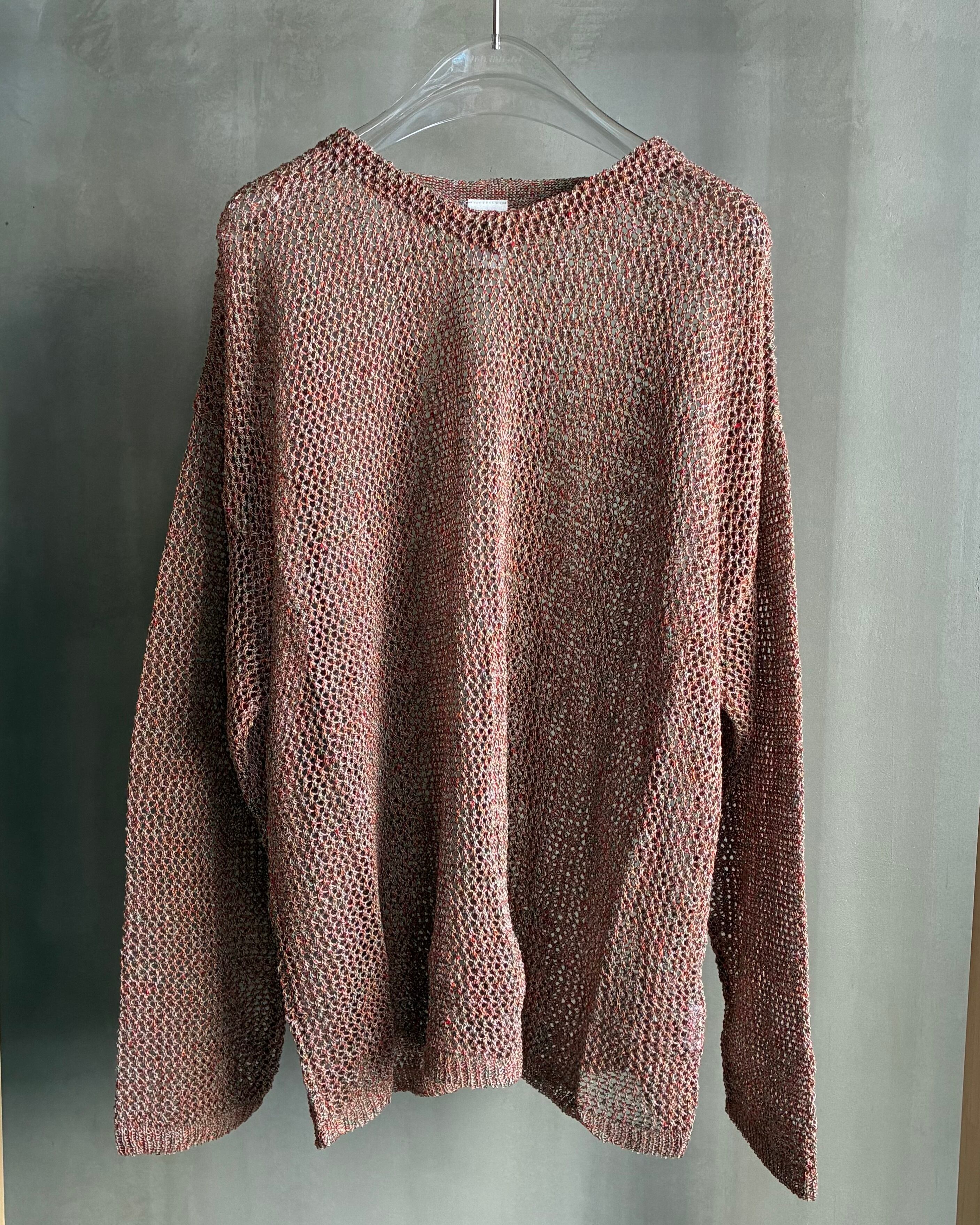 RL 【LINEN MESH KNIT -RED MIX-】