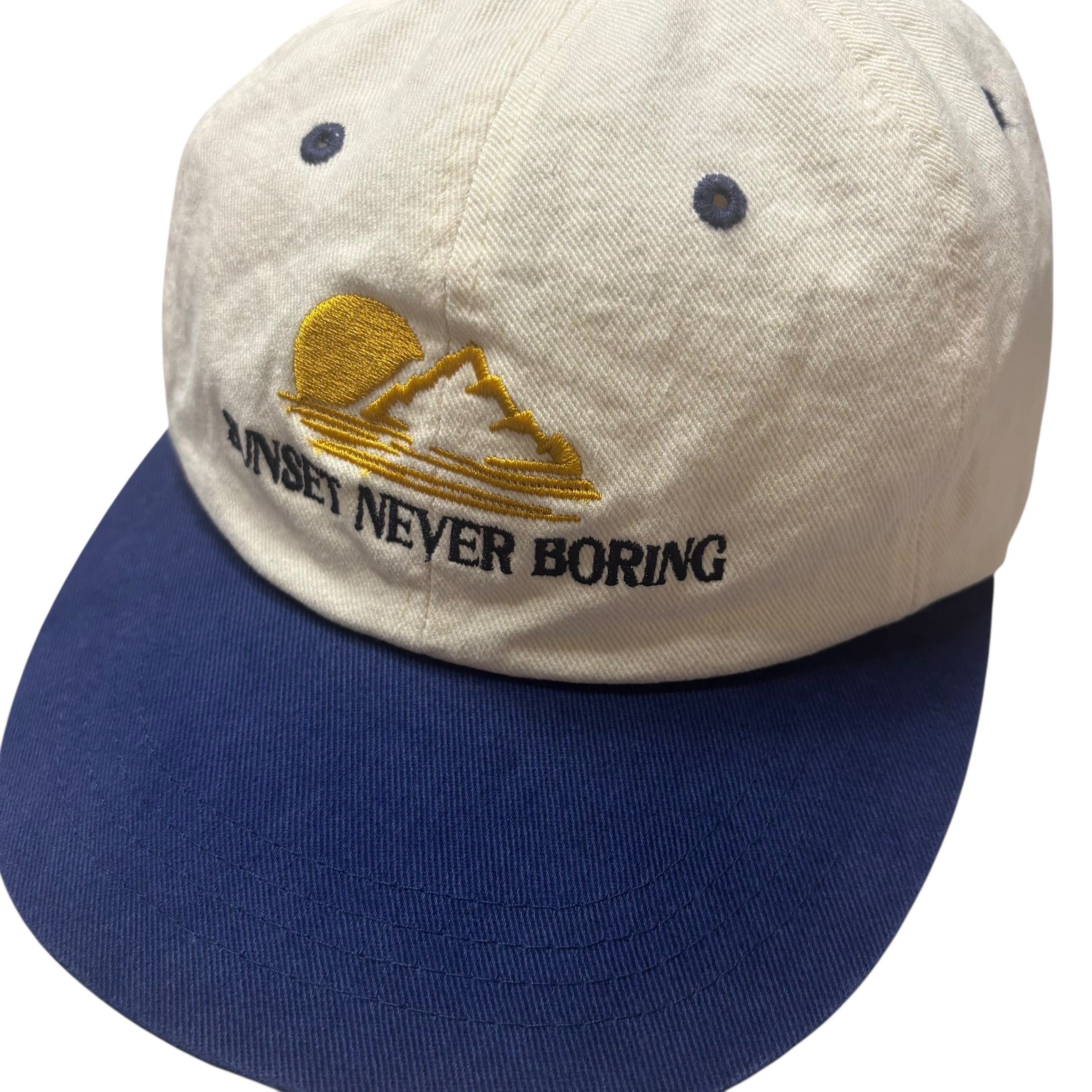 SUNSET NEVER BORING 刺繍キャップ ツートンカラー | 古着屋MR