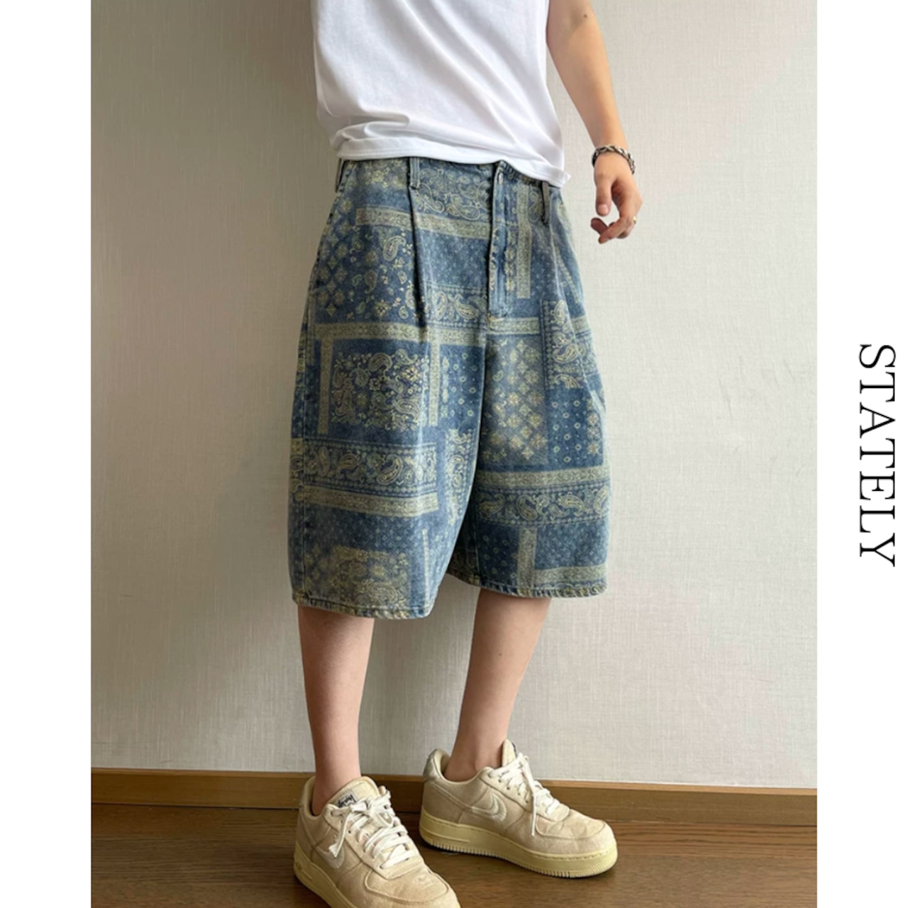 Paisley Vintage デニムショーツ_B139・画像6