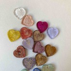 〈新色追加・再入荷〉チェコ放射模様入りハートチャーム