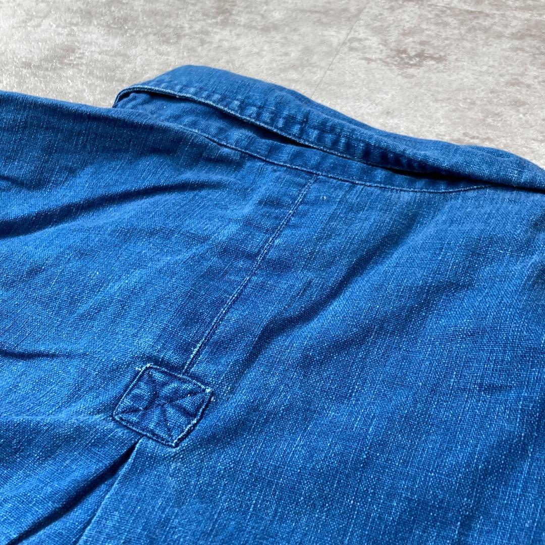 90s SAG HARBORフレンチチャイナ linen indigo | ib2