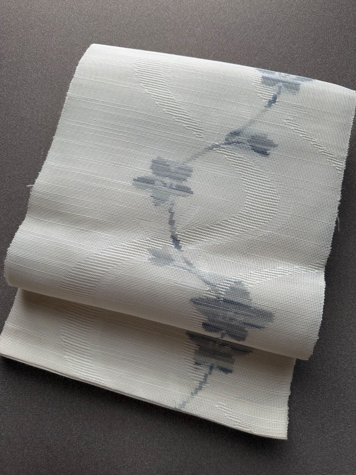 帯　化繊　名古屋帯　白地に花　夏物 楽天市場】名古屋帯 白 全通 花 唐草 木綿 カジュアル お仕立て上がり