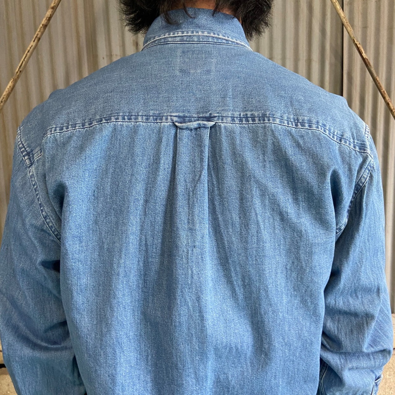90年代 OLD GAP オールドギャップ チェック柄 ボタンダウン デニム 