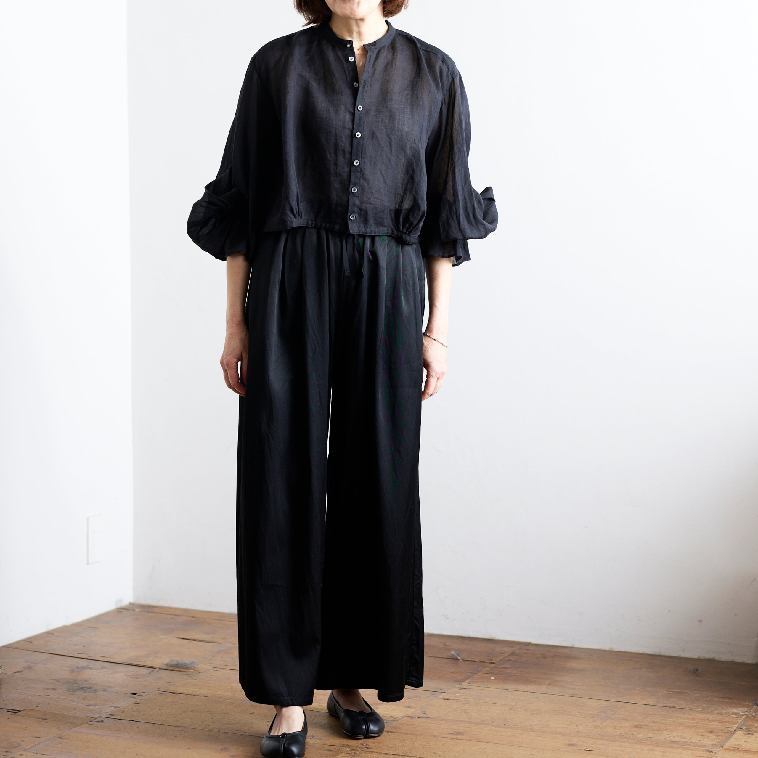 suzuki takayuki スズキタカユキ bishop-sleeve bolero S261-12 black