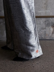 333 original/Embroidery silk wrap pants (SILVER)