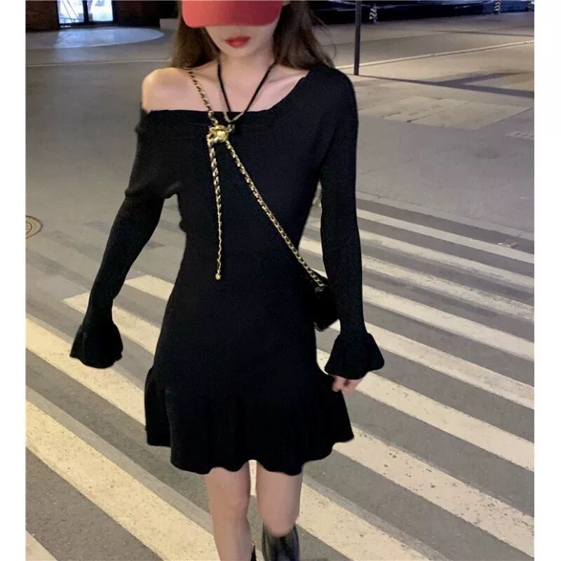 オフショルダー ミニ丈 フレアワンピース G104CON0062