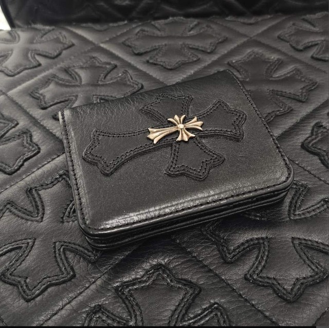 CHROME HEARTS クロムハーツ ドクターディジャコモ タイニー CHクロス レザーウォレット 財布
