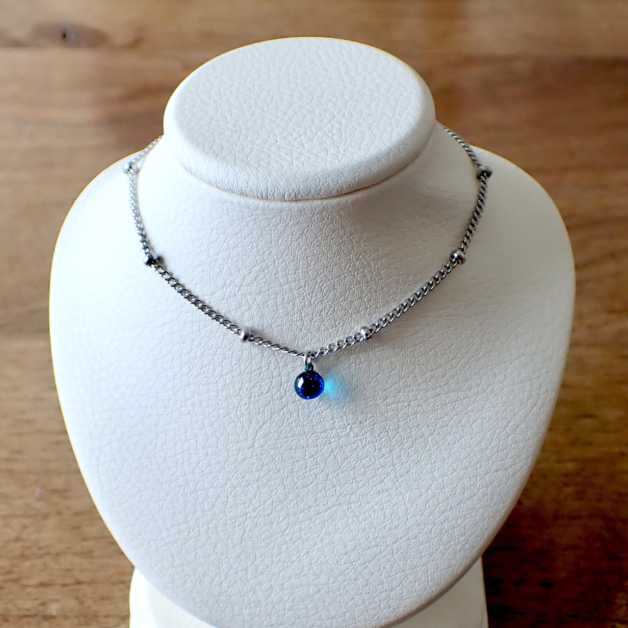 琉球ガラスのひと粒ネックレス 42cm