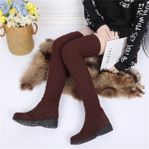 【送料無料】 シューズ 靴 3色 ソックスブーツ ロング ニーハイ ローヒール 丸トゥ 異素材ドッキング 切り換え 厚手 エレガント 可愛い 大人可愛い きれいめ シンプル カジュアル シック コンサバ 華やか 大人 上品 おしゃれ お洒落 こなれ感 高見え ラフ ヘルシー 無地 冬 雪 防寒 10代 20代 30代 40代 レディース 女性用 デート お出かけ 女子会 お呼ばれ 休日 お茶会 授業参観 二次会 デイリーユース 普段使い オルチャン 韓国系 ファッション コーデ   インスタ映え