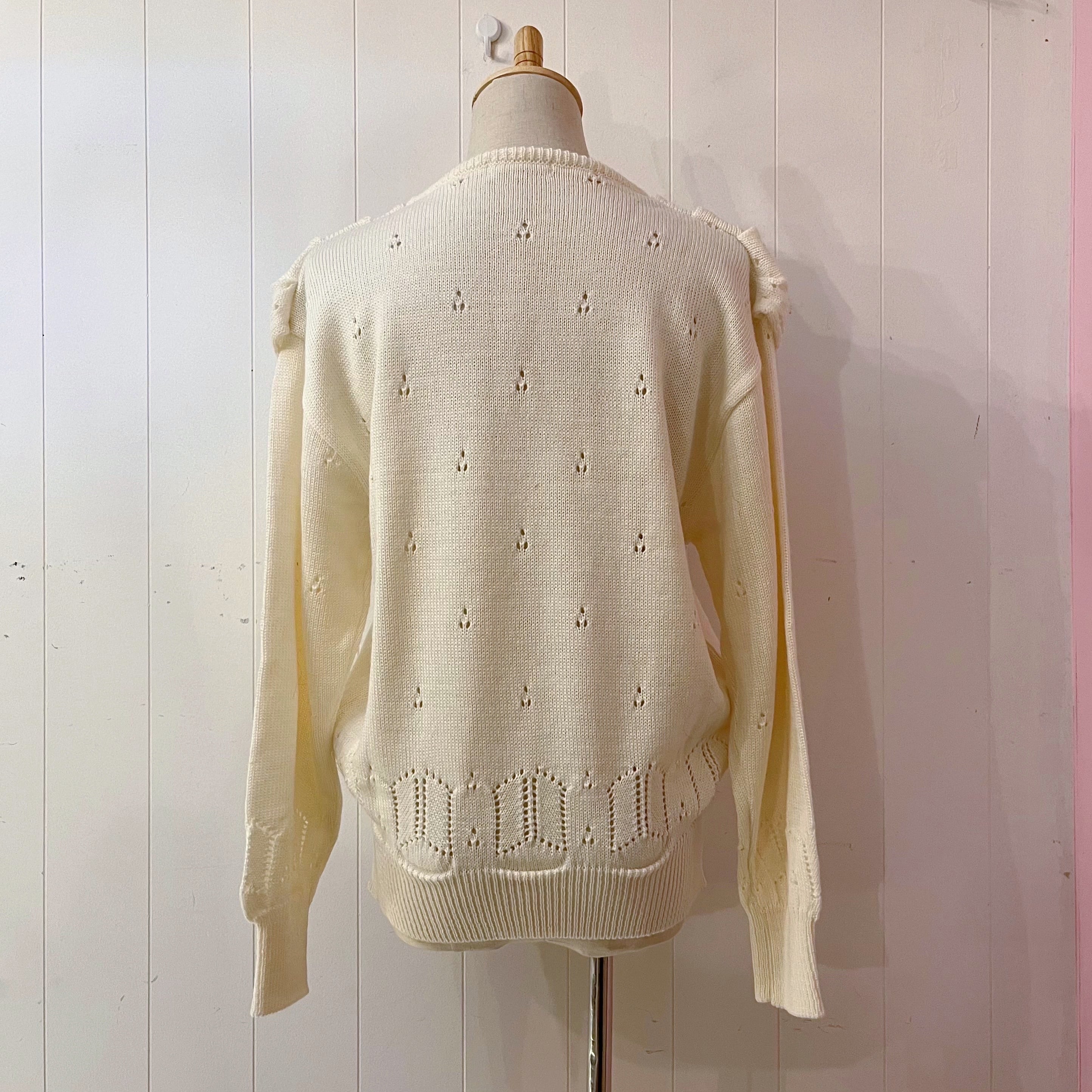 openwork sailor collar knit