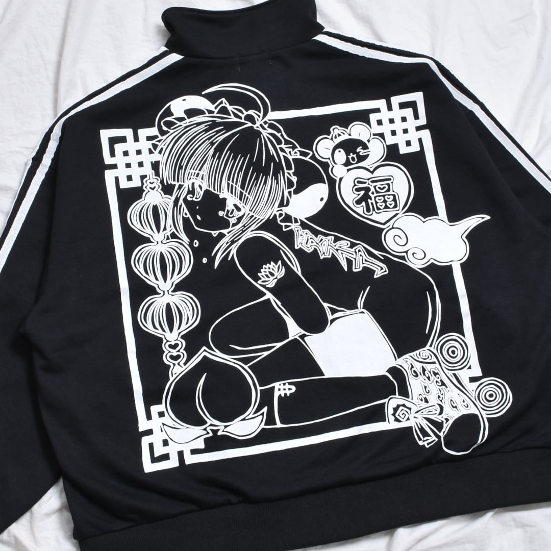 美品 ワンダフルワールド 和柄 チャイナボタン ピコフリルジャケット