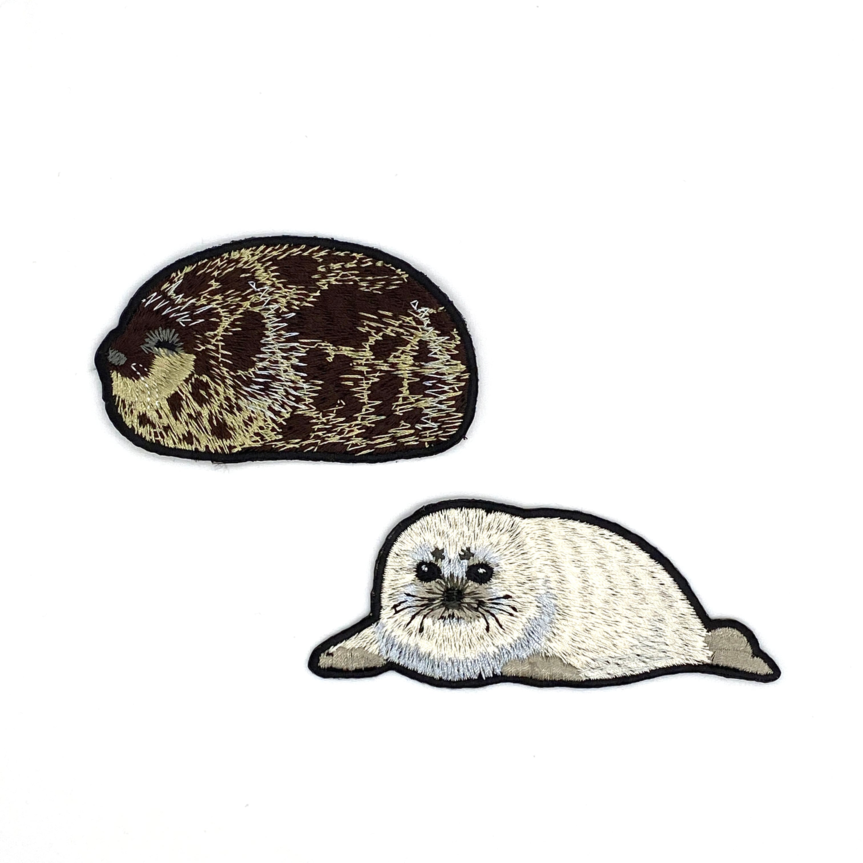 ワモンアザラシの刺繍ワッペン | アトリエリジッタ