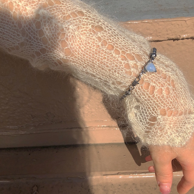 Blue Opal VintageガラスのBracelet #LA19041B