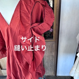 コットンフリルポンチョ