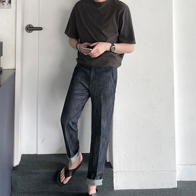 センタープレスデニムパンツ　MT0080170