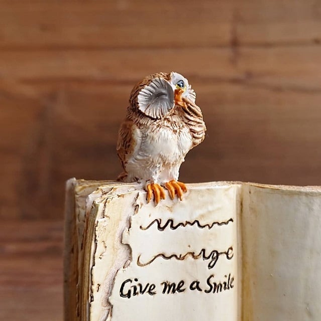 縁起物】ディープローズのフクロウ