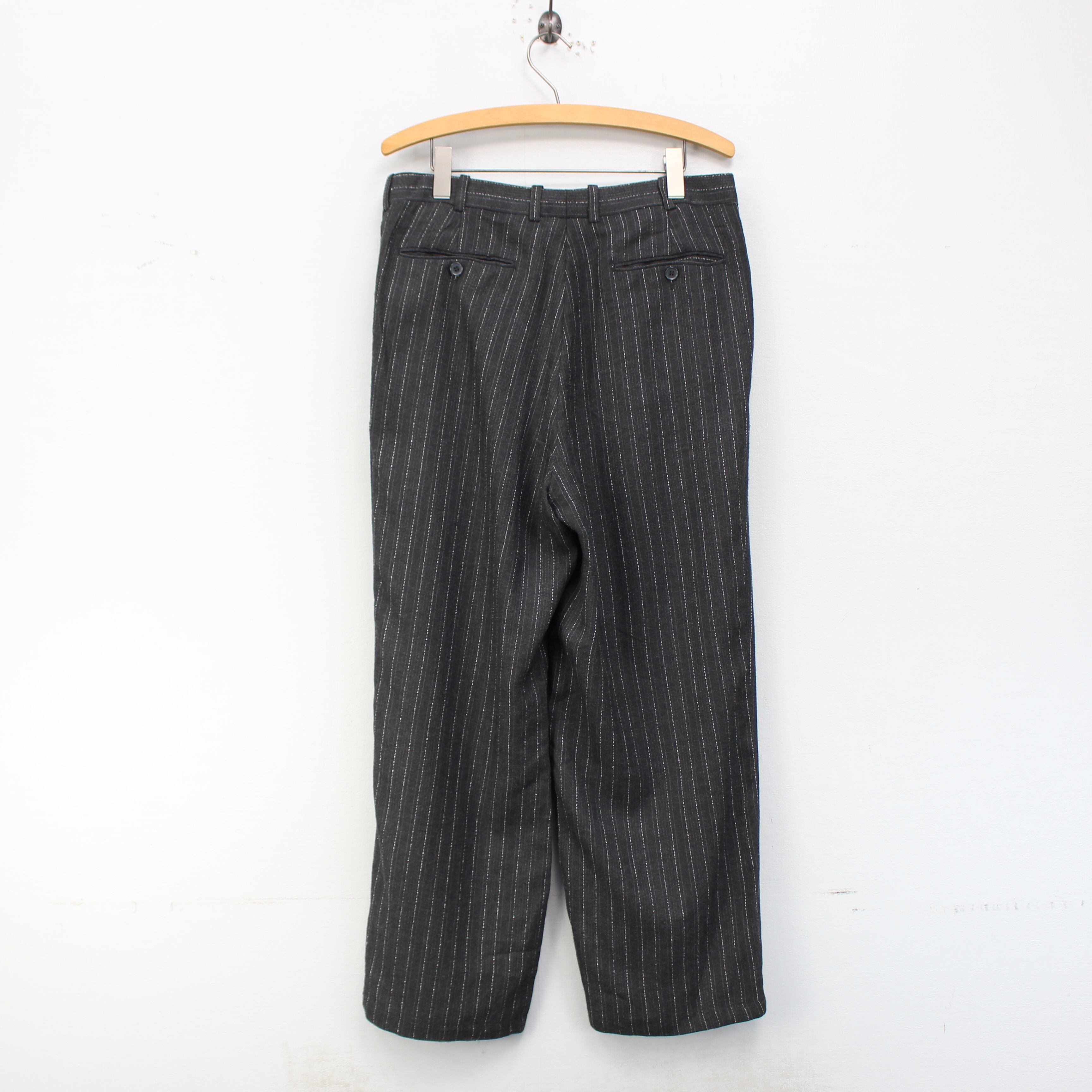 USA VINTAGE STRIPE PATTERNED WOOL SLACKS PANTS/アメリカ古着